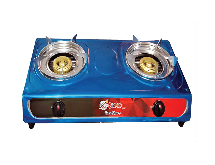 GEEL AUTO GAS STOVE DOUBLE SS 90 MM HONEY COMB BURNER C (207)
