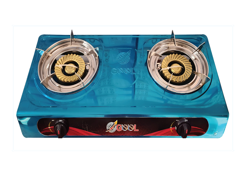 GEEL AUTO GAS STOVE DOUBLE SS 120 MM IRON PINIUM HEAVY (202)