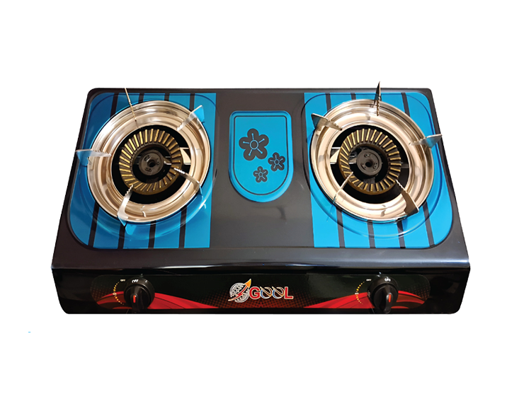 GEEL AUTO GAS STOVE DOUBLE SS 120 MM COLOR IRON PINIUM (205)