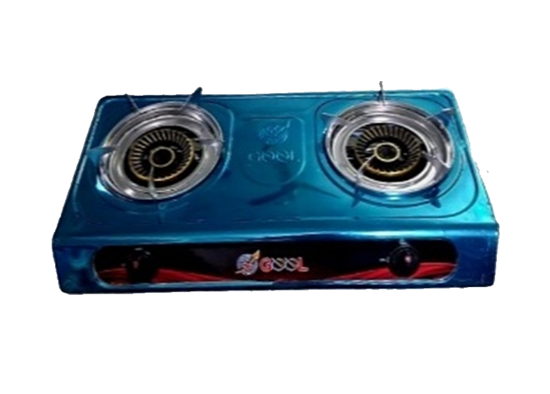 GEEL AUTO GAS STOVE DOUBLE SS 120 MM BLACK COPPER HEAVY (215)