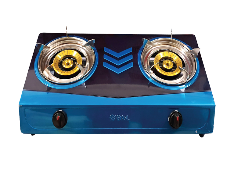 GEEL AUTO GAS STOVE DOUBLE SS 120 MM COPPER COLOR (206)