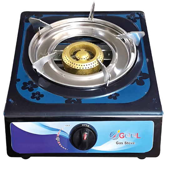 GEEL AUTO GAS STOVE  SINGLE SS 90 MM HONEY COMB BURNER COLOR (104)
