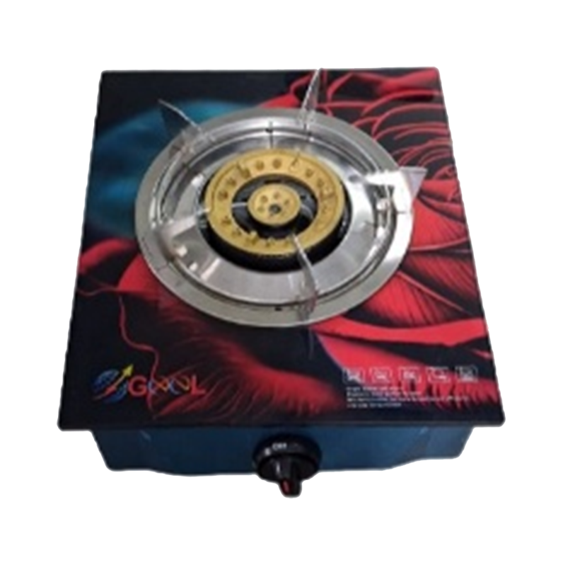 GEEL AUTO GAS STOVE SINGLE GLASS 120 MM IRON SUPERMAN (313)