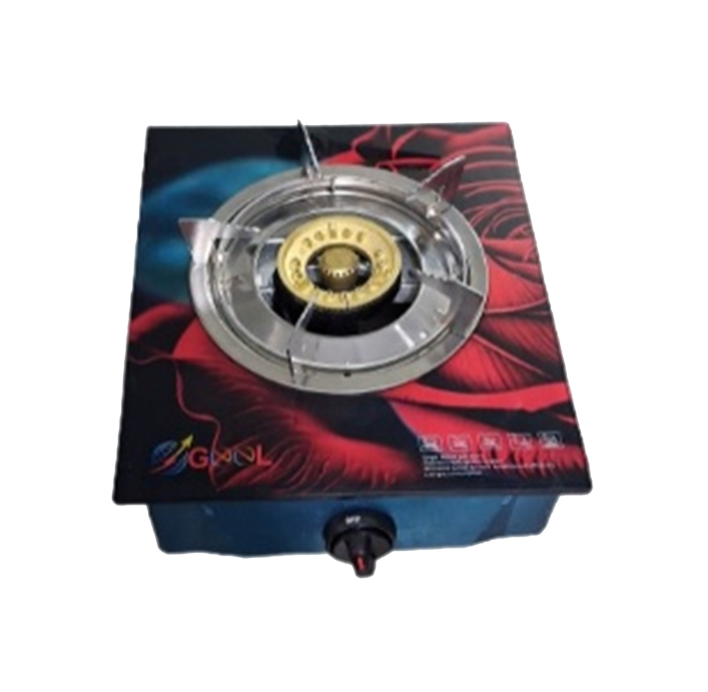 GEEL AUTO GAS STOVE SINGLE GLASS 100 MM IRON SUPERMAN (312)