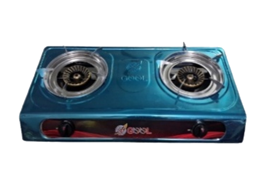 GEEL AUTO GAS STOVE DOUBLE SS 100 MM BLACK COPPER HEAVY (214)