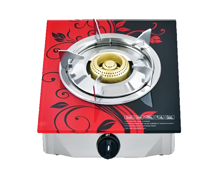 GEEL AUTO GAS STOVE SINGLE GLASS 90 MM HONEY COMB BURNER (301)