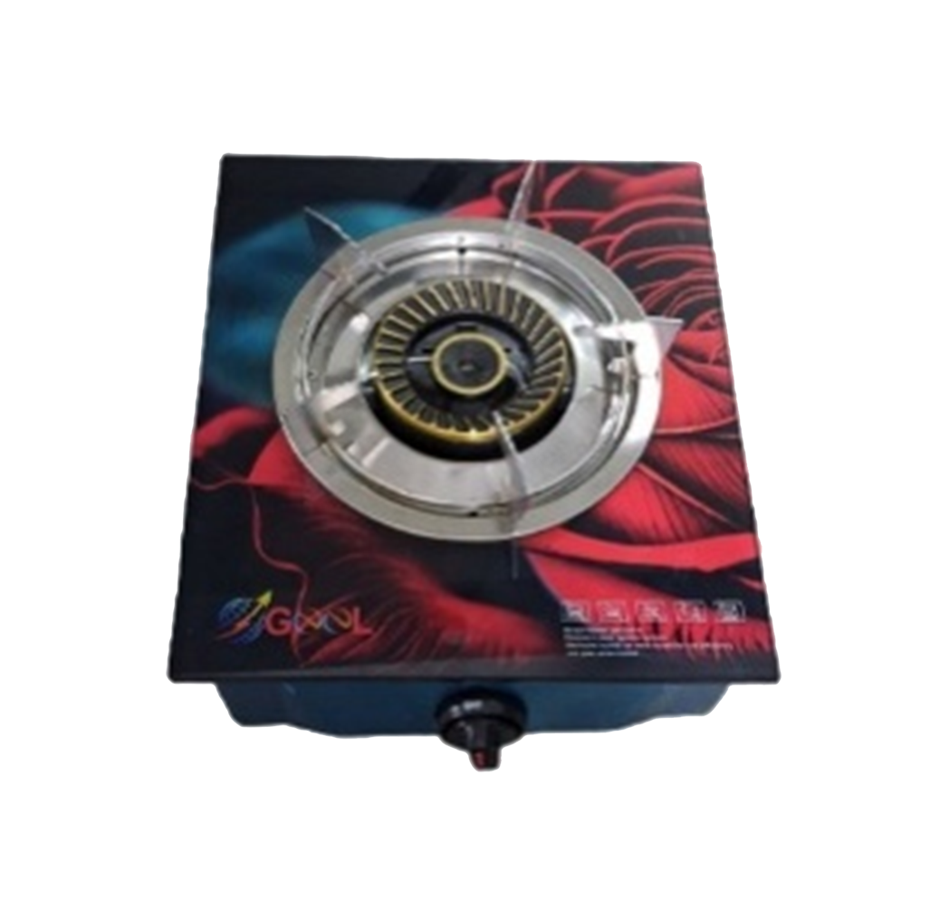 GEEL AUTO GAS STOVE SINGLE GLASS 120 MM BLACK COPPER (309)